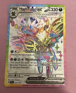 Pokemon Tcg Hydreigon Ex 223/191 Surging Sparks Ultra Rare Sir Holo Full Art Nm - Image 1