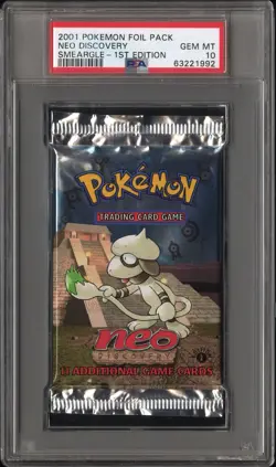 2001 Pokemon Neo Discovery PSA 10 Pack 1ST EDITION SMEARGLE FOIL - Image 1