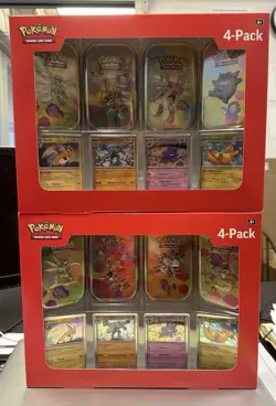 Pokemon TCG Scarlet & Violet 151 Mini Tin 4-Pack Lot 2 Sam’s Club Sealed - Image 1