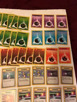1999 Pokemon Base Uncommon 61 Card's Trainers & Energy Fossil Cards lot played - Image 2