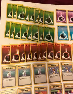1999 Pokemon Base Uncommon 61 Card's Trainers & Energy Fossil Cards lot played - Image 4