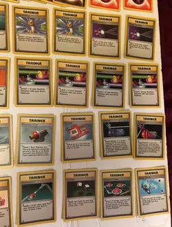 1999 Pokemon Base Uncommon 61 Card's Trainers & Energy Fossil Cards lot played - Image 5
