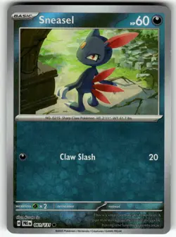 Sneasel (Master Ball Pattern) 061/131 SV: Prismatic Evolutions NM Pokemon Card T - Image 1