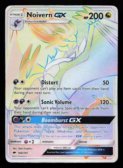 Noivern GX 160/147 Secret Rare Burning Shadows Pokemon Card - Image 1