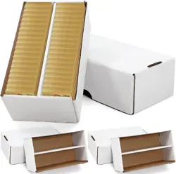 Yexiya 2 Pack 1600 Count Trading/Gaming Card Storage Box 2 Row - Image 3