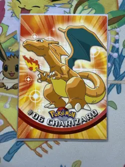 1999 Topps Pokemon TV Animation Edition Charizard #06 black logo Trading Card LP - Image 1