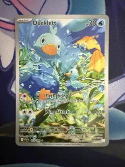 Ducklett AR 109/086 White Flare Pokemon Card Game English NM - Image 1