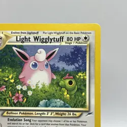 Pokemon Card - Light Wigglytuff Neo Destiny 54/105 Uncommon Non Holo - Image 3