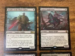 Lot of 4 MTG Black Knight Ebon Legion, Ayara's Oathsworn, Dusk Shadow, Paragon - Image 2