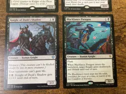 Lot of 4 MTG Black Knight Ebon Legion, Ayara's Oathsworn, Dusk Shadow, Paragon - Image 3