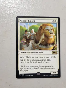 1x MTG Magic Valiant Knight M19 042/280 R NM/MT Free Shipping - Image 1