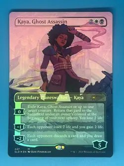 Mtg Secret Lair #247 Kaya, Ghost Assassin Boarderless Foil - Image 1