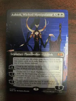 Ashiok, Wicked Manipulator NM BORDERLESS Wilds of Eldraine MTG FREE SHIPPING - Image 1