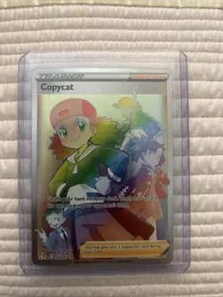 Pokemon TCG Evolving Skies Holo Ultra Rare Full Art Trainer Copycat (222/203) - Image 1