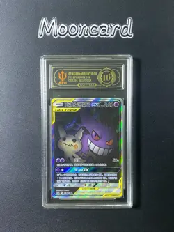 APH Black 10* Pokemon Chinese Gengar&Mimikyu GX Full Art 2023 CSM2bC 163/150 SR - Image 1