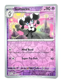 Gothorita 091/193 Reverse Holo Uncommon - Paldea Evolved Pokemon - Near Mint NM - Image 1