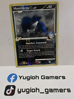 POKEMON HONCHKROW 77/127 PLATINUM REVERSE HOLO LIGHT PLAYED - Image 1