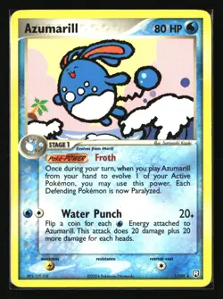 Pokemon AZUMARILL 1/109 Rare (2004 Team Rocket Returns) LP/Light Play - Image 1