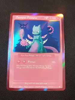 Pokepu Season 2 Holo Meoww Meoww Meowtwo Gengar Pokemon Fan Art Mick Junco Art - Image 1