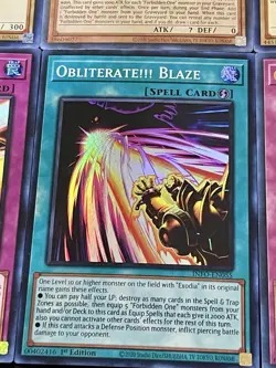 Exodia Full 5 Piece Set + Incarnate + Obliterate!!! + Blaze + Rage | YuGiOh! - Image 5