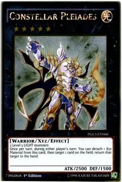 Yugioh! MP Constellar Pleiades - PGL3-EN066 - Gold Rare - 1st Edition Moderately - Image 1