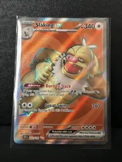 Pokemon TCG Slaking EX Full Art Ultra Rare Holo Card 227/191 Surging Sparks - Image 1