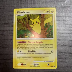 pokemon pikachu DP16 2007 snowflake stamp holo rare. very rare card. - Image 1