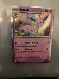 Espeon Prismatic Evolutions Holo Rare Pokemon TCG Scarlet & Violet Card 033/131 - Image 1
