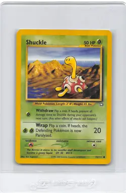 SHUCKLE 72/111 - Neo Genesis Set - VINTAGE WOTC Pokemon Card - Unlimited - LP/P - Image 1