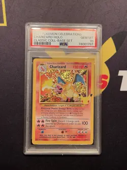 PSA 10 GEM MINT Charizard Celebrations Classic Collection Pokemon Card 4/102 CEL - Image 1