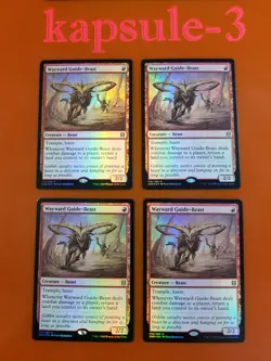 4x Wayward Guide-Beast | FOIL | Zendikar Rising | MTG Magic Cards - Image 1