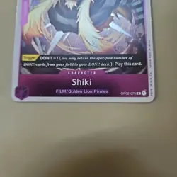 One Piece Card Game Foil Shiki OP02-075 R Paramount War TCG CCG - Image 3