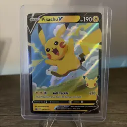 Pikachu V Celebrations Black Star SWSH143 Promo Pokemon Card NM - Image 1