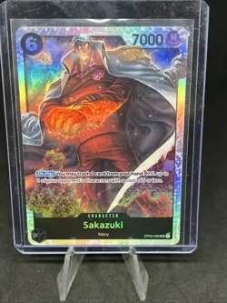 One Piece Card Game Sakazuki OP02-099 SR Paramount War English - Image 1