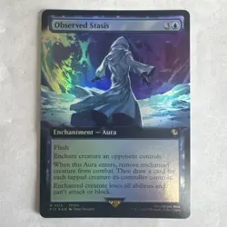 Observed Stasis Extended Art Foil Mtg Play Test Card Final Fantasy - Image 1