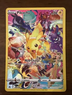 Pokemon Pikachu TCG Card Crown Zenith 160/159 Holo Secret Rare NM/Mint Condition - Image 1
