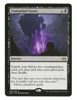 Unmarked Grave MTG Sorcery Card Modern Horizons 2 1x NM Magic the Gathering - Image 1