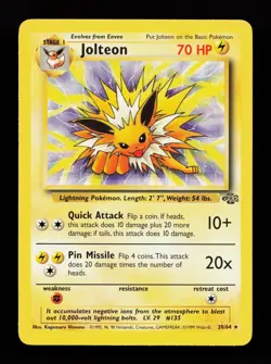 Jolteon 20/64 Non Holo Rare Jungle Pokemon Card - Image 1