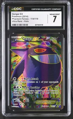CGC 7 Gengar EX 2014 Phantom Forces 114/119 Ultra Rare Holo Pokemon Card - Image 1