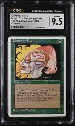 LLANOWAR ELVES 4th Edition Alternate CGC 9.5 MTG [Nostalgium] - Image 1