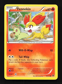 Fennekin 10/124 LP Fates Collide English Pokemon Card TCG - Image 1