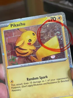 POKEMON PIKACHU 051/162 COMMON COSMOS HOLOFOIL WITH 2 SWIRLS TEMPORAL FORCES NM - Image 5