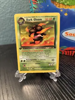 1st Edition Dark Gloom 36/82 Team Rocket Non Holo Uncommon WoTC Pokemon 2000 NM - Image 1