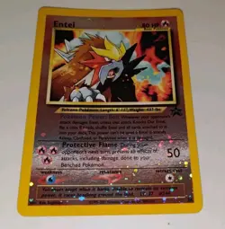 2001 Pokemon TCG Entei Black Star Promo #34 Reverse Holo Swirl NM Nintendo WOTC - Image 3