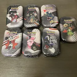 Pokemon TCG: Black Bolt White Flare Unova Mini Tins Set of 7 - Image 1