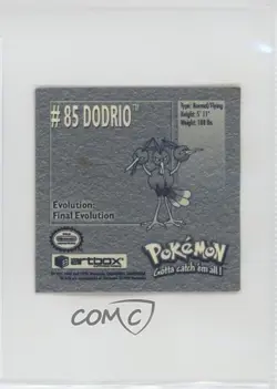 Dodrio Artbox Pokemon Stickers Series 1 #85 1999 - Image 2