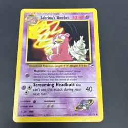 Pokemon TCG Sabrina's Slowbro Gym Heroes 60/132 Regular LP - Image 1