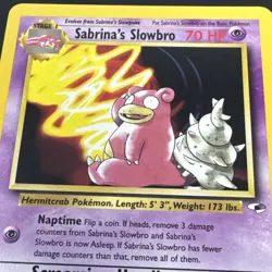 Pokemon TCG Sabrina's Slowbro Gym Heroes 60/132 Regular LP - Image 2