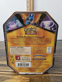 Pokemon TCG Mew V Forces Tin - New & Factory Sealed - 4 packs + Holo Promo - Image 2