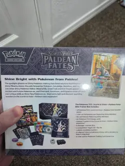 Factory Sealed Pokemon TCG ETB Paldean Fates Elite Trainer Box - Image 1